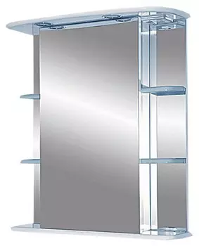 Зеркальный шкаф с подсветкой Misty Магнолия 65 см Э-Маг04065-01СвП подвесной, белый