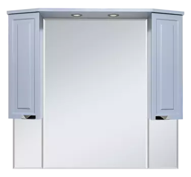 Зеркальный шкаф с подсветкой Misty Терра 110 см П-Тер02110-0501 подвесной, серый