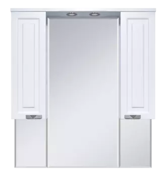 Зеркальный шкаф с подсветкой Misty Терра 90 см П-Тер02090-011 подвесной, белый