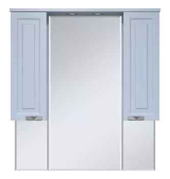 Зеркальный шкаф с подсветкой Misty Терра 90 см П-Тер02090-0501 подвесной, серый