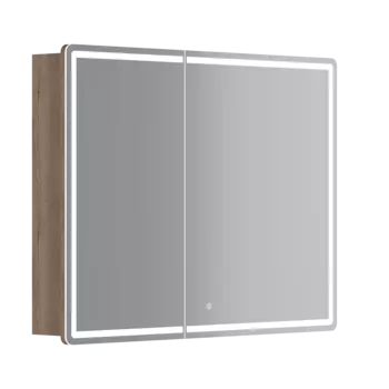 Зеркальный шкаф с подсветкой Sancos Mirror 100 см MI100EG дуб галифакс