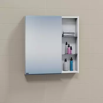 Зеркальный шкаф СанТа Дублин 75 см 123006 белый