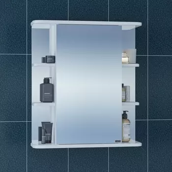 Зеркальный шкаф СанТа Стандарт 65 см 101044 подвесной, белый