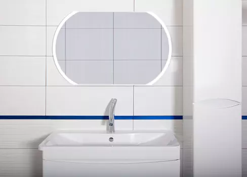 Зеркало Бриклаер Вега 100 см 4627125415609 белое