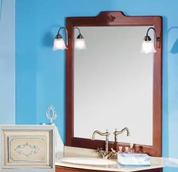 Зеркало Cezares Alicante 80 см Decorato Celeste Crema