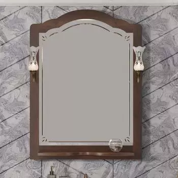 Зеркало Opadiris Лоренцо 80 см 00-00006542 орех