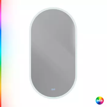 Зеркало с контурной подсветкой Cezares ELLISSE 50 см CZR-SPC-ELS-500-950-RGB-TCH RGB