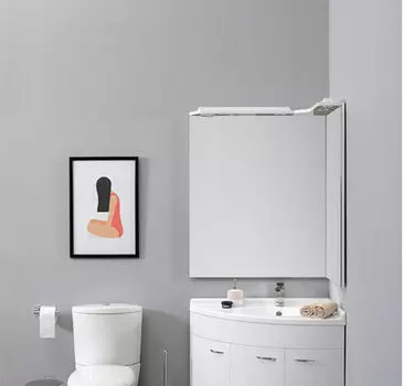 Зеркало с подсветкой Aquanet Корнер 88 R белый