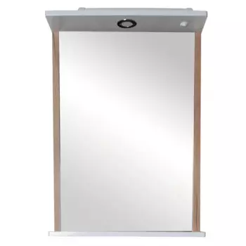 Зеркало с подсветкой ASB-mebel Альпина 47 см 11765 белый, дуб золотой