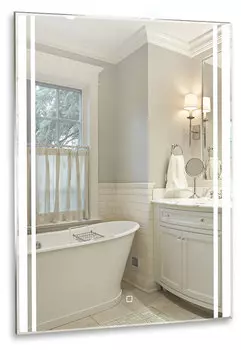 Зеркало с подсветкой Azario Aldo 60x80 LED-00002528 серое