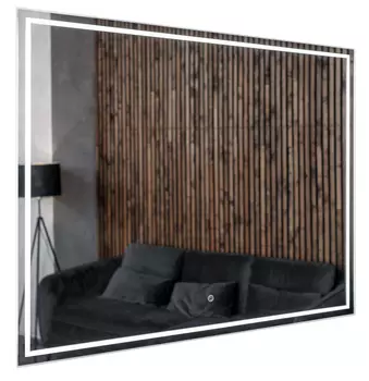 Зеркало с подсветкой Azario Classico Quadrato 80x60 CS00078950 серое