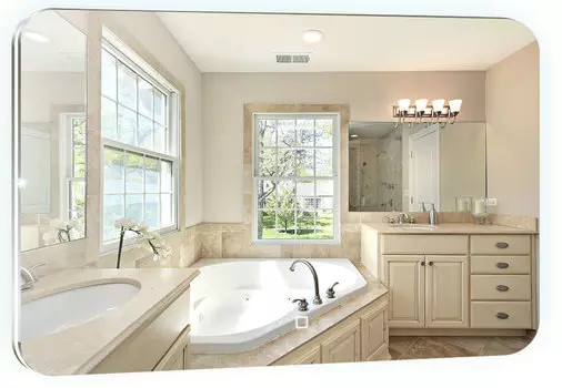 Зеркало с подсветкой Azario Паллада 92x69 LED-00002244 серое