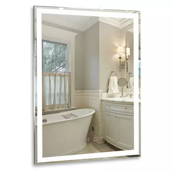 Зеркало с подсветкой Azario Рига-Voice 60x80 LED-00002614 серое