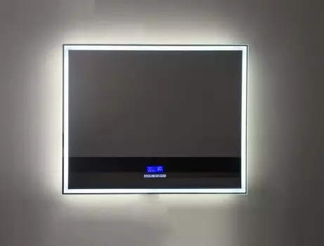 Зеркало с подсветкой BelBagno SPC-GRT-1200-800-LED-T-CH-RAD с bluetooth, термометром и радио
