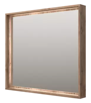 Зеркало с подсветкой Brevita Dallas 90x80 DAL-02090-074 темное дерево