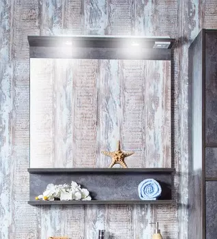 Зеркало с подсветкой Бриклаер Чили 70 цемент