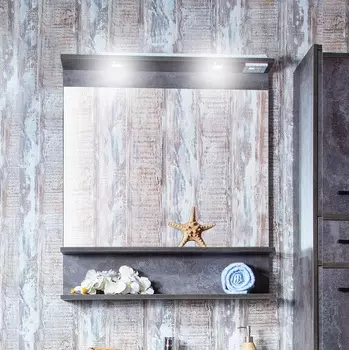 Зеркало с подсветкой Бриклаер Чили 80 цемент