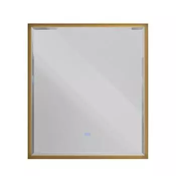 Зеркало с подсветкой Cezares 100x90 CZR-SPC-INT-1000-900-LED-TCH-WARM-BORO брашированное золото