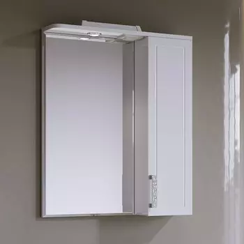 Зеркало со шкафчиком Alavann Vittoria 60 см белый