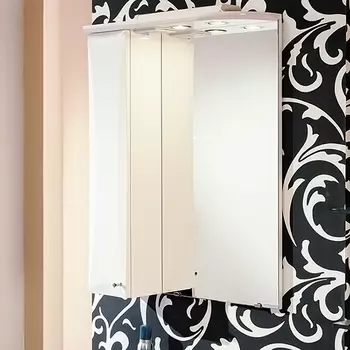 Зеркало со шкафчиком Aquaton Джимми 57 L белое