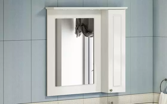 Зеркало со шкафчиком Comforty Палермо 80 белый 00004139246