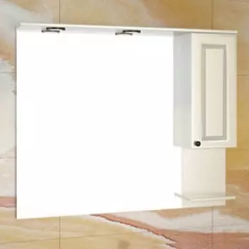 Зеркало со шкафчиком Comforty Севилья 100 слоновая кость 00003132628