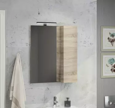 Зеркало со шкафчиком Comforty Тромсе 60 дуб сонома 00004142221