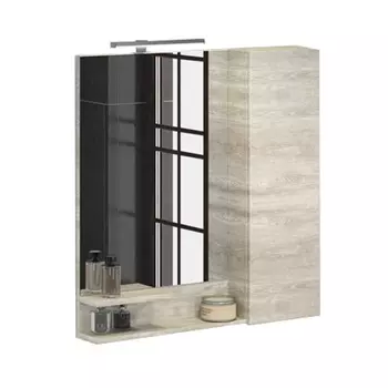 Зеркало со шкафчиком Comforty Верона 75 дуб белый 00004137100