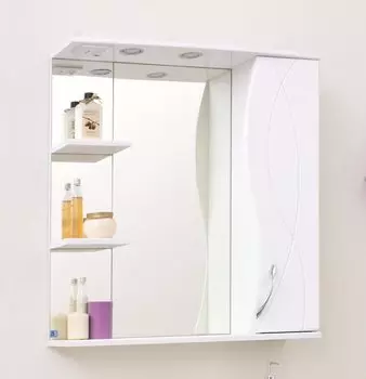 Зеркало со шкафчиком Style Line Амелия 75 белое
