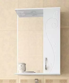 Зеркало со шкафчиком Style Line Фьюжн 55 белое