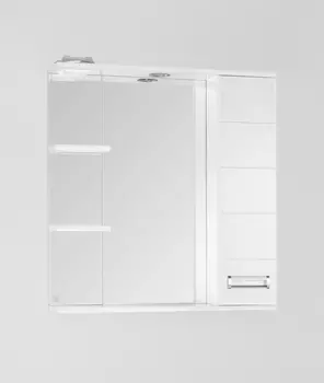 Зеркало со шкафчиком Style Line Ирис 75 белое