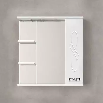 Зеркало со шкафчиком Style Line Венеция 75 белое