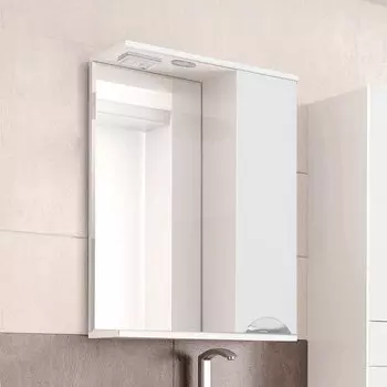 Зеркало со шкафчиком Style Line Жасмин 60 белое