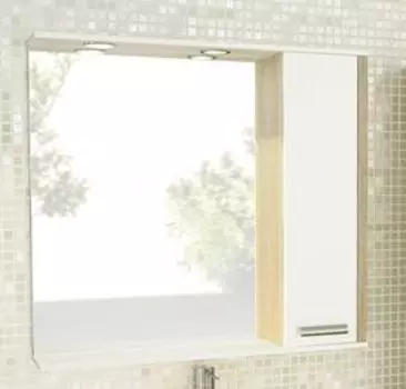 Зеркало со шкафиком Comforty Тулуза 90 сосна лоредо 00003132228