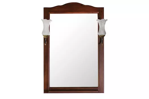 Зеркало со светильниками ASB-Woodline Римини 60 антикварный орех