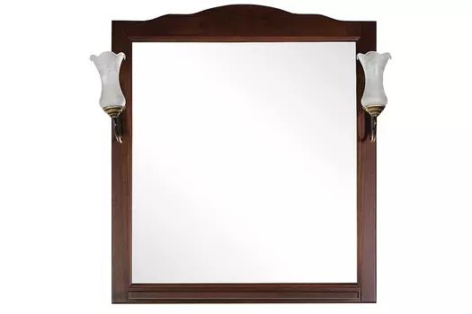 Зеркало со светильниками ASB-Woodline Римини 80 антикварный орех