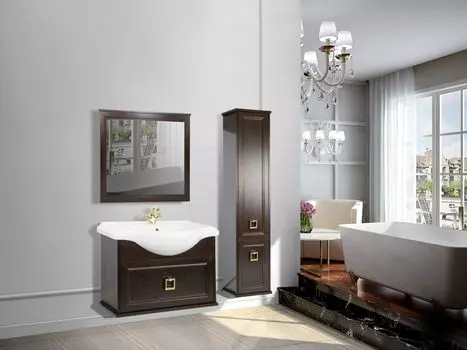 Зеркало Tessoro TS-F9080-M-N 80 темный орех