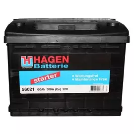 Аккумулятор HAGEN 60Ah/500 лев+/прямая 242х175х190