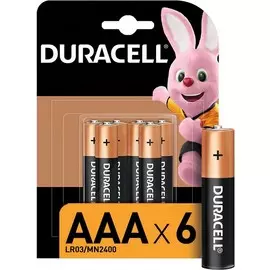 Батарейка AAA LR03 Duracell 6шт