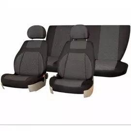 Чехлы на сиденья SKYWAY ВАЗ-2170 жакард 12 предметов седан темно-серые