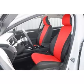 Чехлы Почин Ford Mondeo 5 экокожа перфорация черно-красные