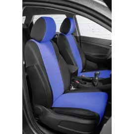 Чехлы Почин Hyundai Tucson 2016/Kia Sportage экокожа перфорация черно-синие