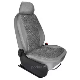 Чехлы Почин Эксклюзив Daewoo Nexia 08 2008 жаккард cерые