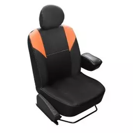 Чехлы Почин Lada Largus CROSS экокожа черные оранжевые