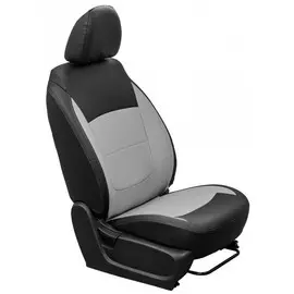 Чехлы Почин Lada Vesta экокожа черно-cерые