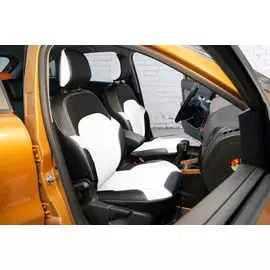 Чехлы Почин Lada X-RAY Cross экокожа черно-белые