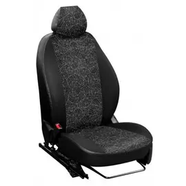 Чехлы Почин "Лима" 1+1 Volkswagen Caddy 2008 жаккард-кожзам созвездия черные