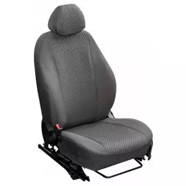 Чехлы Почин "Лима" 2+1 Renault Master 2016 жаккард-кожзам ромбик серые