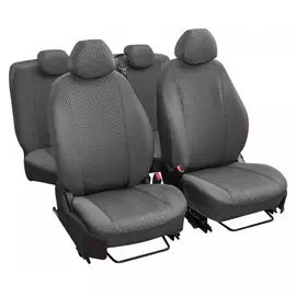 Чехлы Почин "Лима" Chery Tiggo 2013 жаккард-кожзам cерые