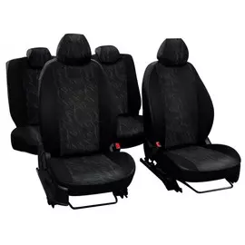 Чехлы Почин "Лима" Chery Tiggo 2013 жаккард-кожзам серо-черные